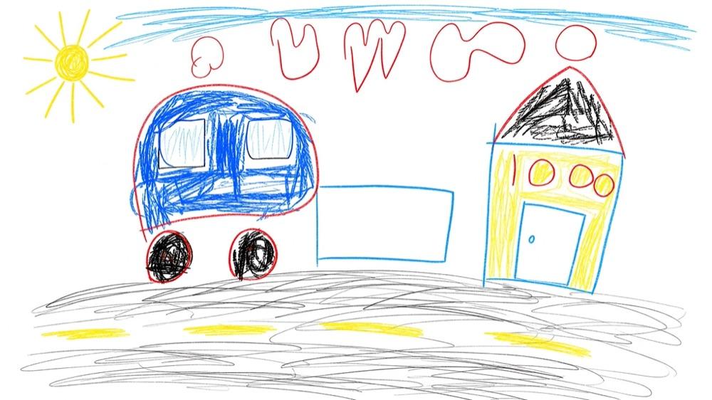 De tekening omgezet naar Tekenfilm