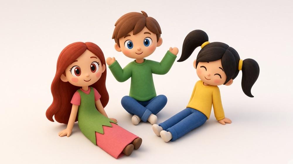 De tekening omgezet naar 3D-animatie